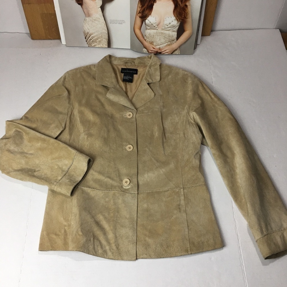 Buttery Suede Jacket | Tailored 90s Minimalist Blazer · Suedessence